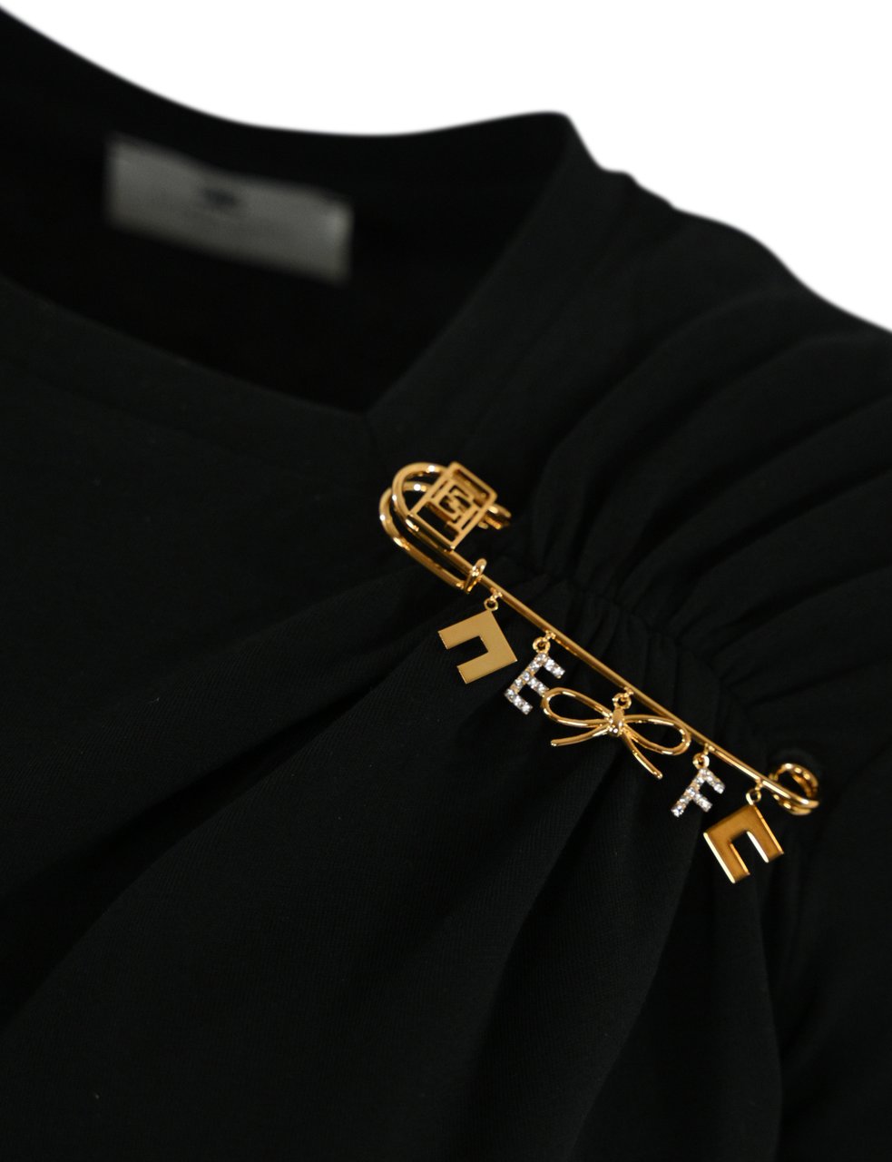 Elisabetta Franchi T-Shirts And Polos Black Zwart