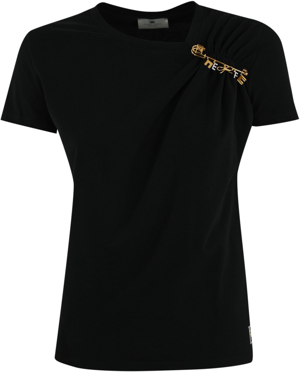 Elisabetta Franchi T-Shirts And Polos Black Zwart