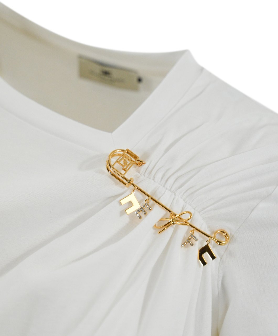 Elisabetta Franchi T-Shirts And Polos Gesso Divers