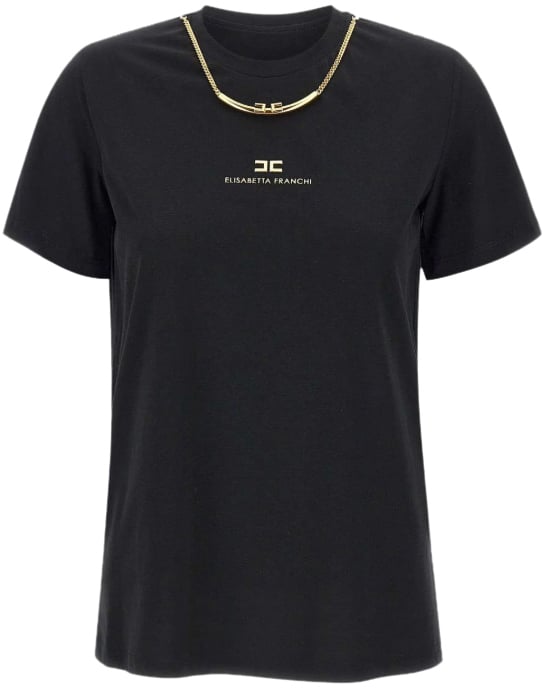 Elisabetta Franchi T-Shirts And Polos Black Zwart