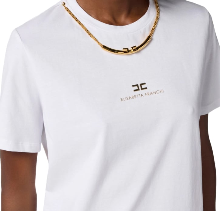 Elisabetta Franchi T-Shirts And Polos Gesso Divers