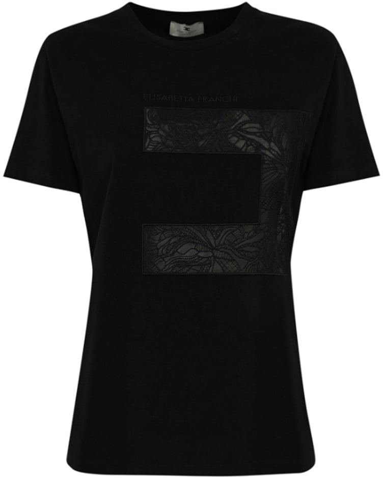 Elisabetta Franchi T-Shirts And Polos Black Zwart