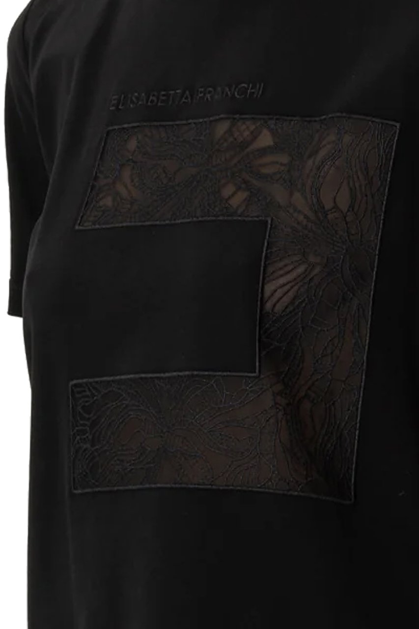 Elisabetta Franchi T-Shirts And Polos Black Zwart