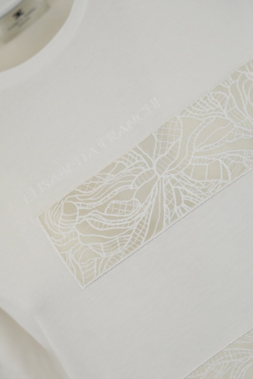 Elisabetta Franchi T-Shirts And Polos Gesso Divers