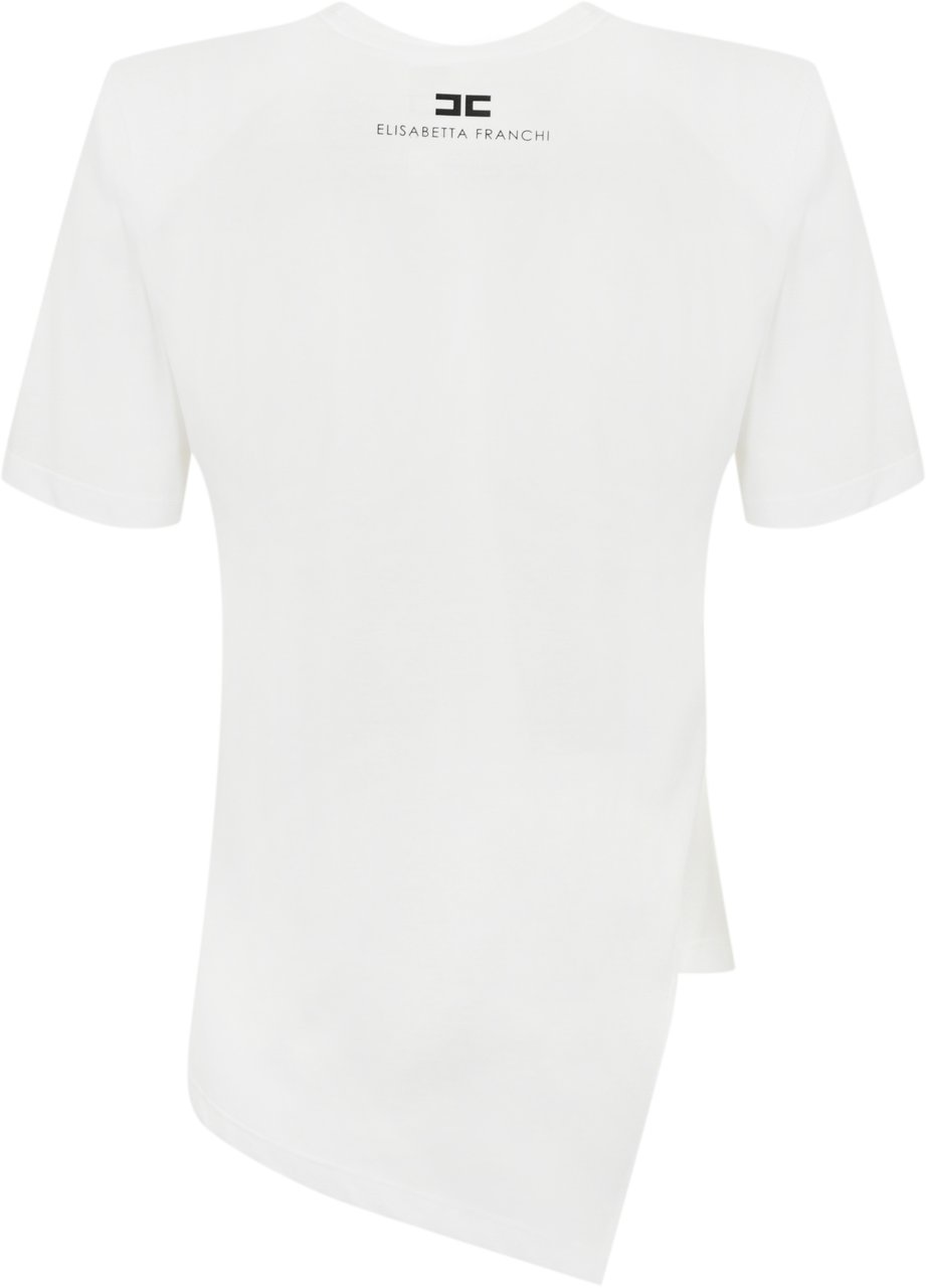 Elisabetta Franchi T-Shirts And Polos Gesso Divers