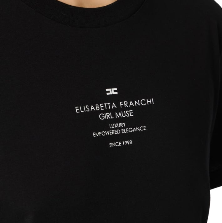 Elisabetta Franchi T-Shirts And Polos Black Zwart