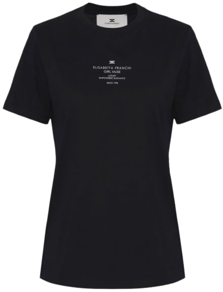 Elisabetta Franchi T-Shirts And Polos Black Zwart