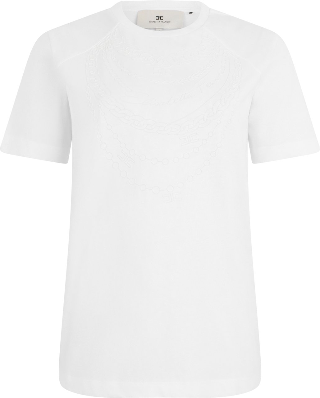 Elisabetta Franchi Cotton printed T-shirt Wit