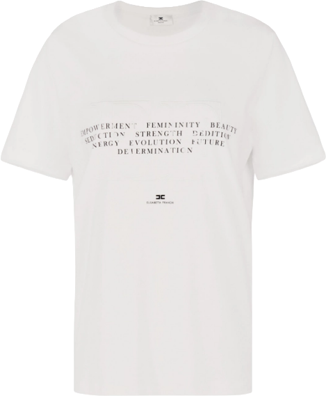 Elisabetta Franchi T-Shirts And Polos Gesso Divers