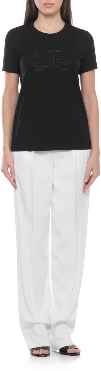 Elisabetta Franchi T-Shirts And Polos Black Zwart