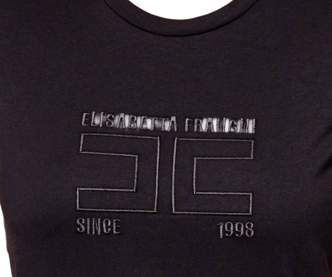 Elisabetta Franchi T-Shirts And Polos Black Zwart