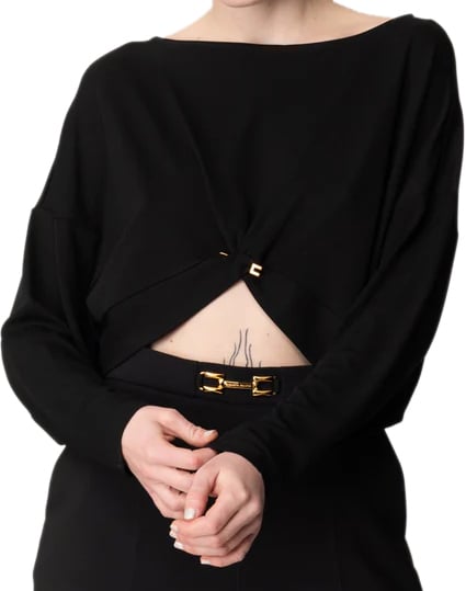 Elisabetta Franchi Sweaters Black Zwart