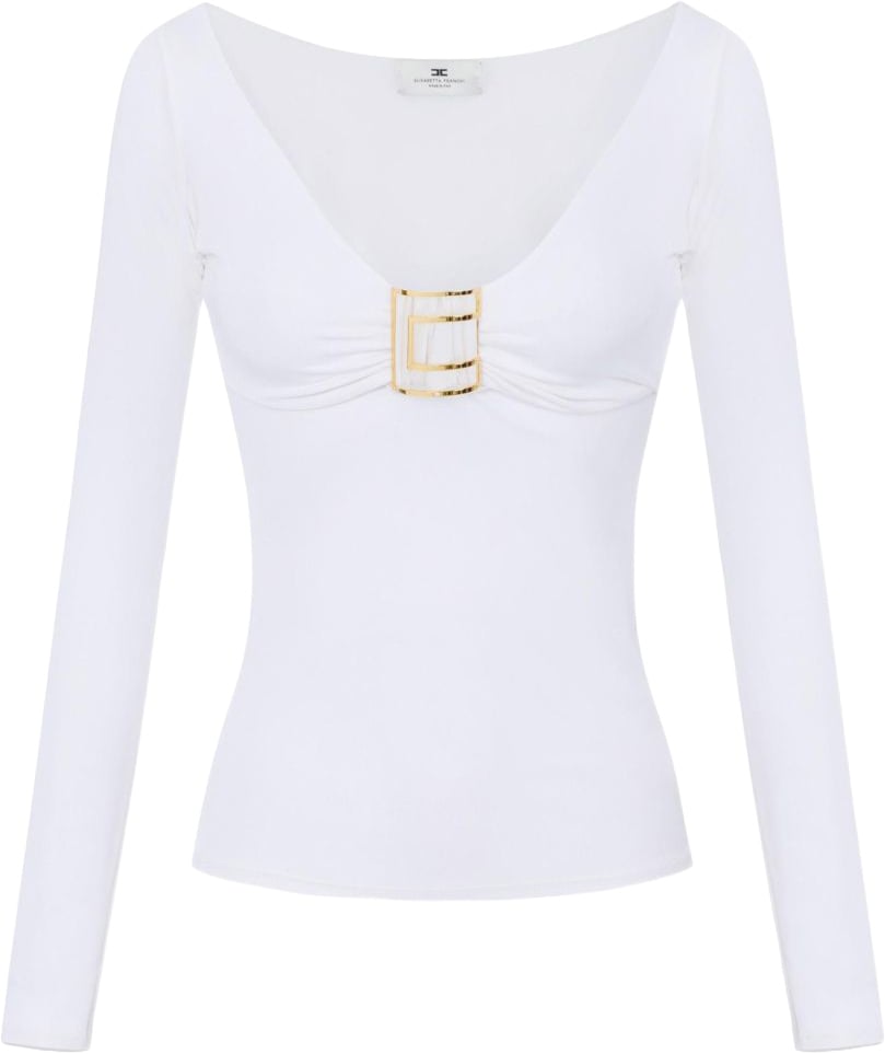 Elisabetta Franchi Sweaters Avorio Wit