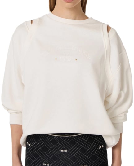 Elisabetta Franchi Sweaters Ivory Wit