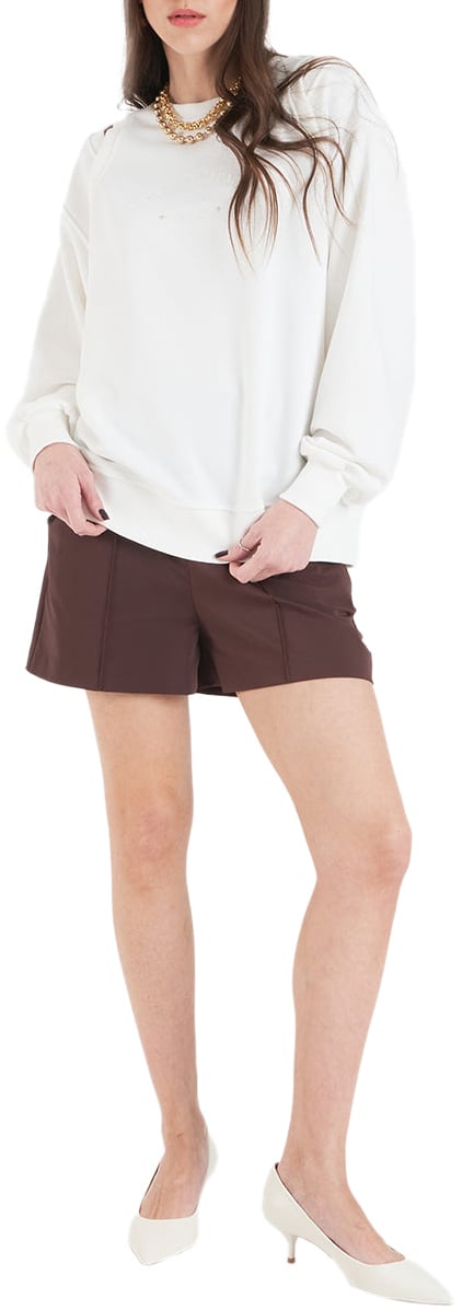 Elisabetta Franchi Sweater with logo detail Wit