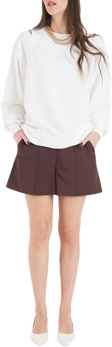 Elisabetta Franchi Sweater with logo detail Wit