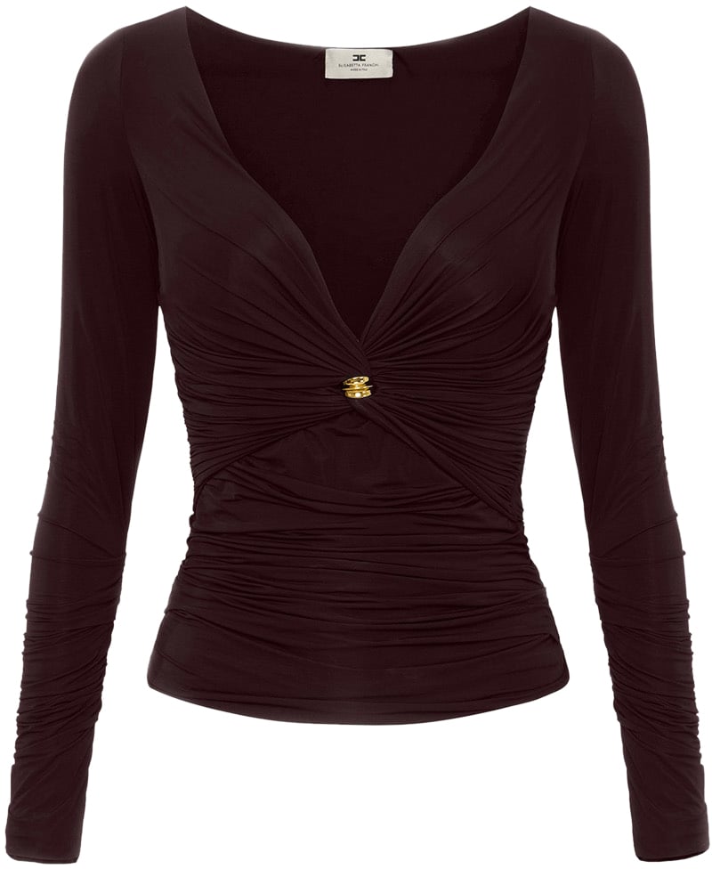 Elisabetta Franchi Sweaters Brown Bruin