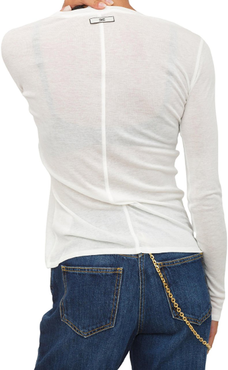 Elisabetta Franchi Sweaters Ivory Wit