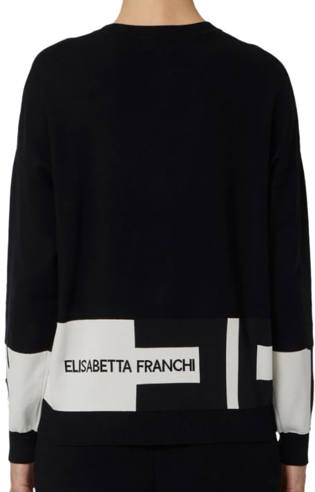 Elisabetta Franchi Sweaters Nerolatte Zwart