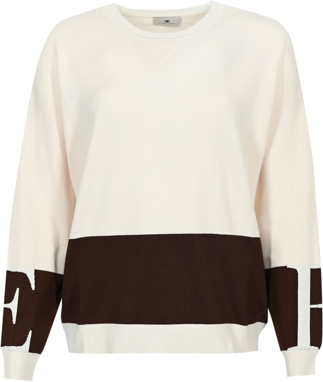 Elisabetta Franchi Sweaters Milkcoffee Wit