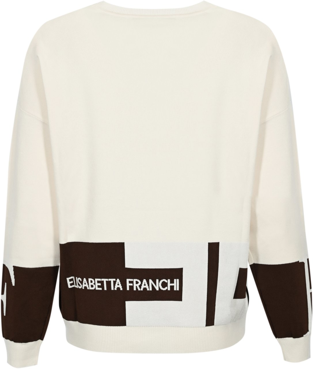 Elisabetta Franchi Sweaters Milkcoffee Wit