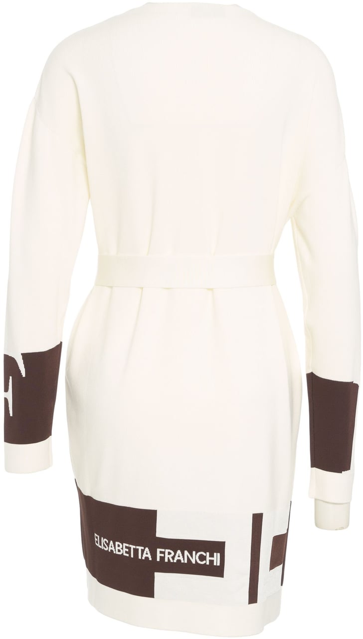 Elisabetta Franchi Cardigan con cintura in vita Wit