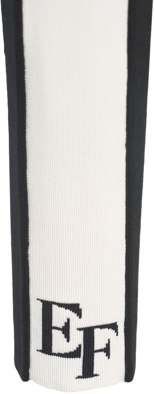Elisabetta Franchi Knit top with logo details Zwart