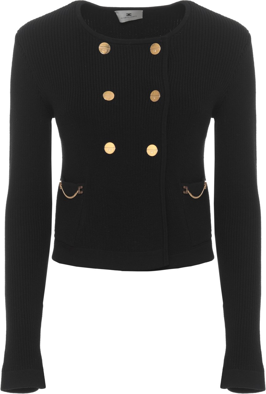 Elisabetta Franchi Sweaters Black Zwart