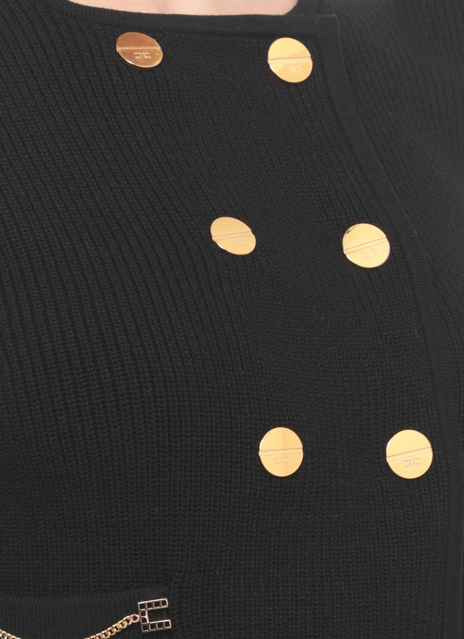 Elisabetta Franchi Sweaters Black Zwart