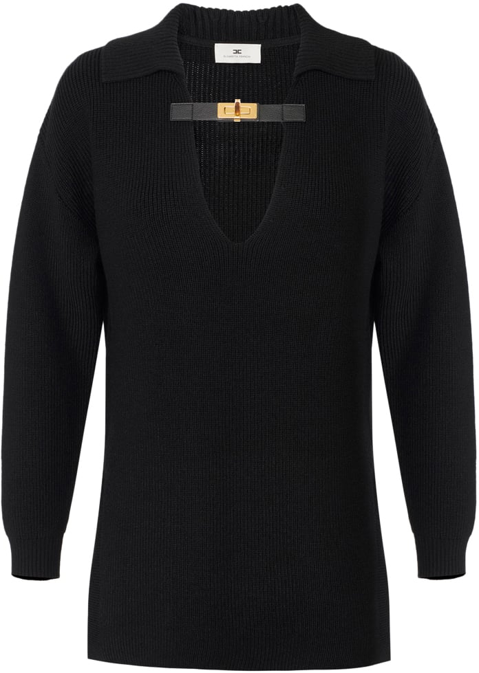 Elisabetta Franchi Sweaters Black Zwart