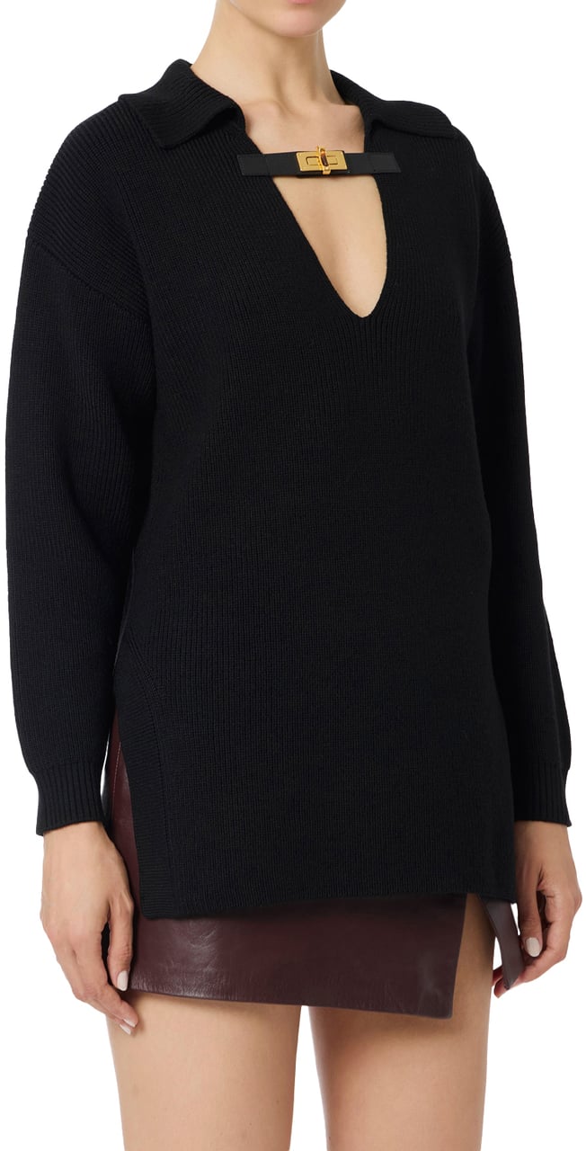 Elisabetta Franchi Sweaters Black Zwart