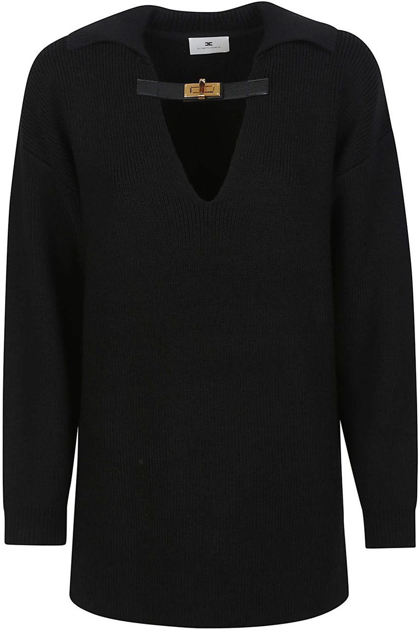 Elisabetta Franchi Tricot Sweater Black Zwart
