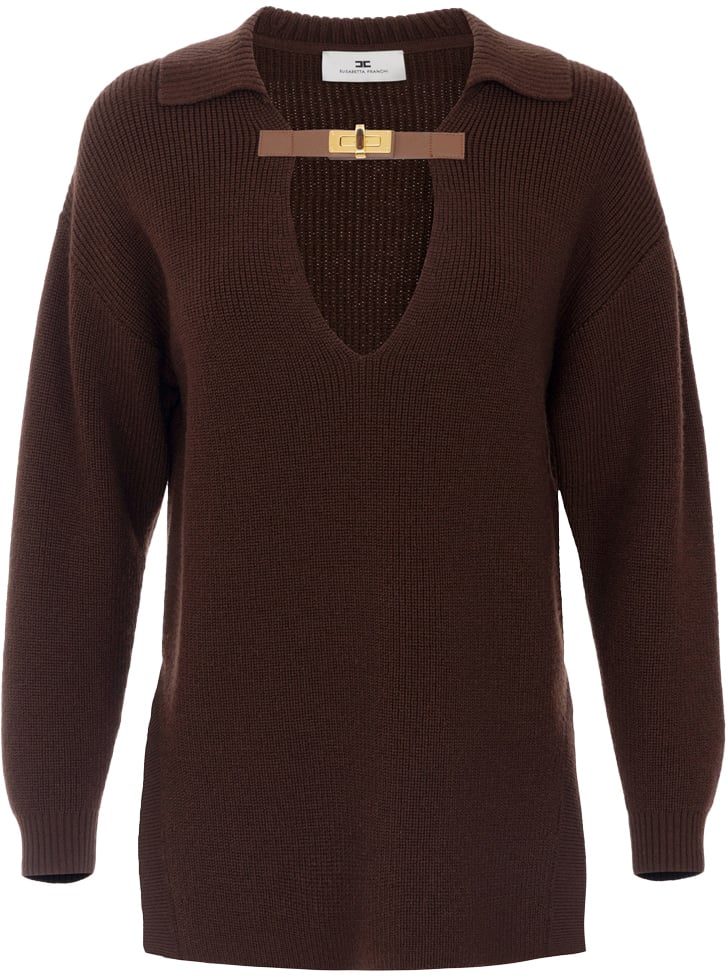 Elisabetta Franchi Sweaters Coffee Bruin