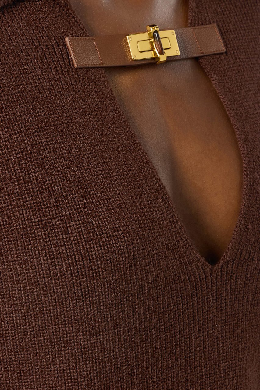 Elisabetta Franchi Sweaters Coffee Bruin
