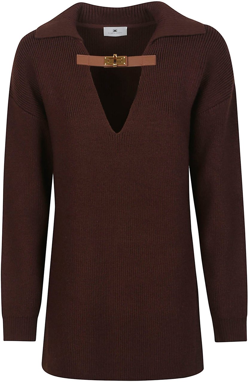 Elisabetta Franchi Tricot Sweater Brown Bruin