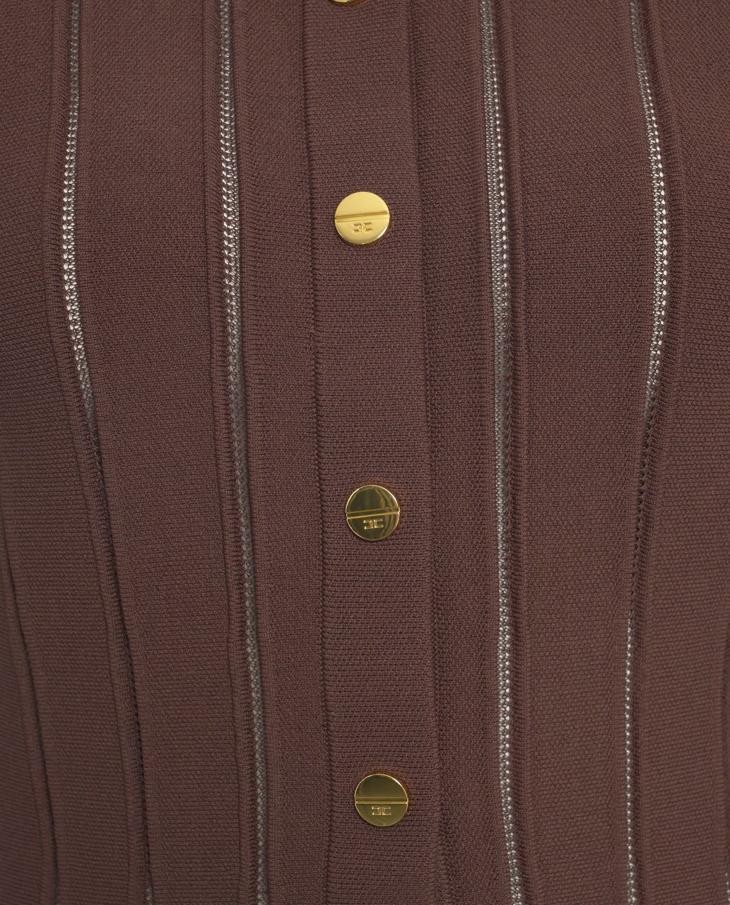 Elisabetta Franchi Cardigan with ruffle details Bruin