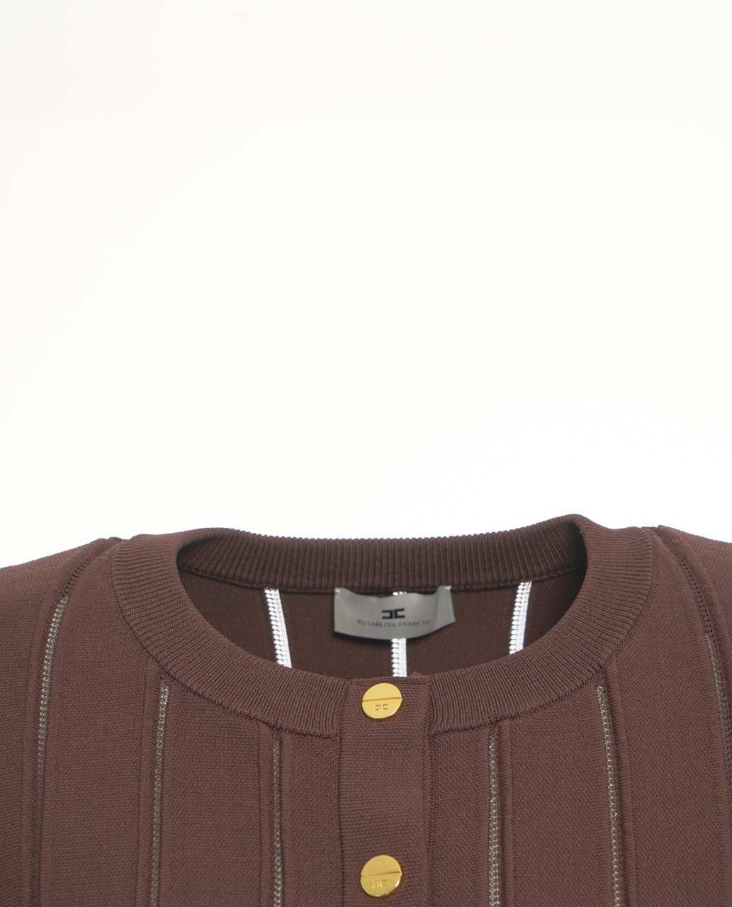 Elisabetta Franchi Cardigan with ruffle details Bruin