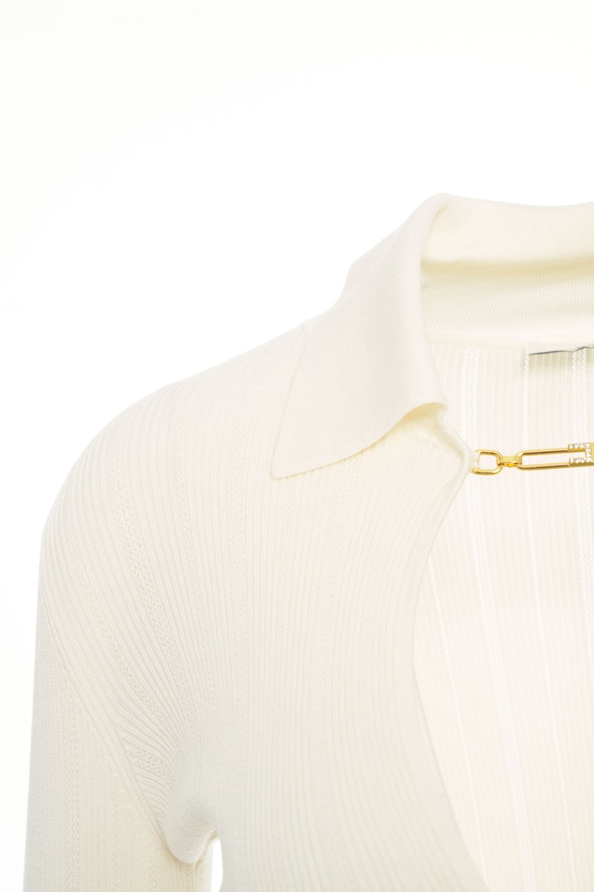 Elisabetta Franchi Knit Pullover with Chain Detail Wit