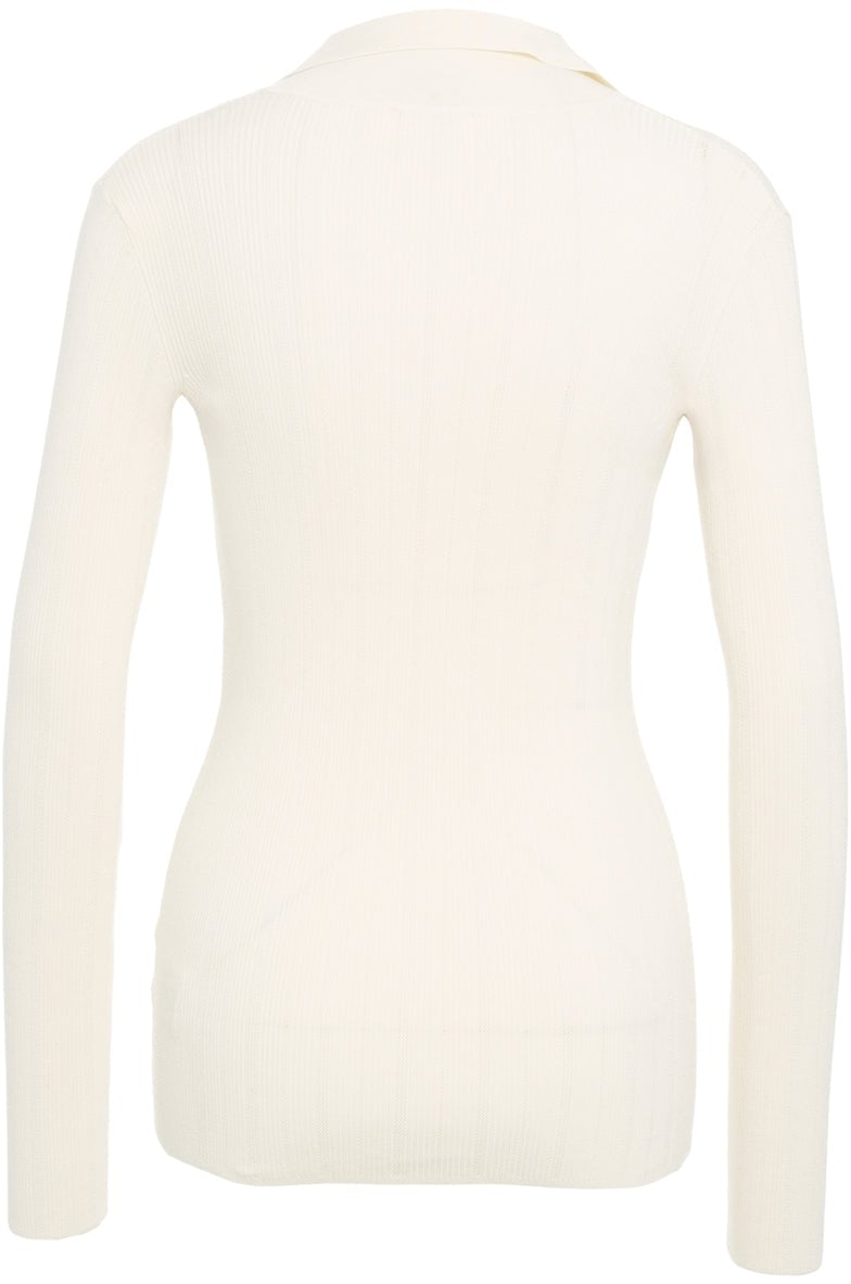 Elisabetta Franchi Knit Pullover with Chain Detail Wit
