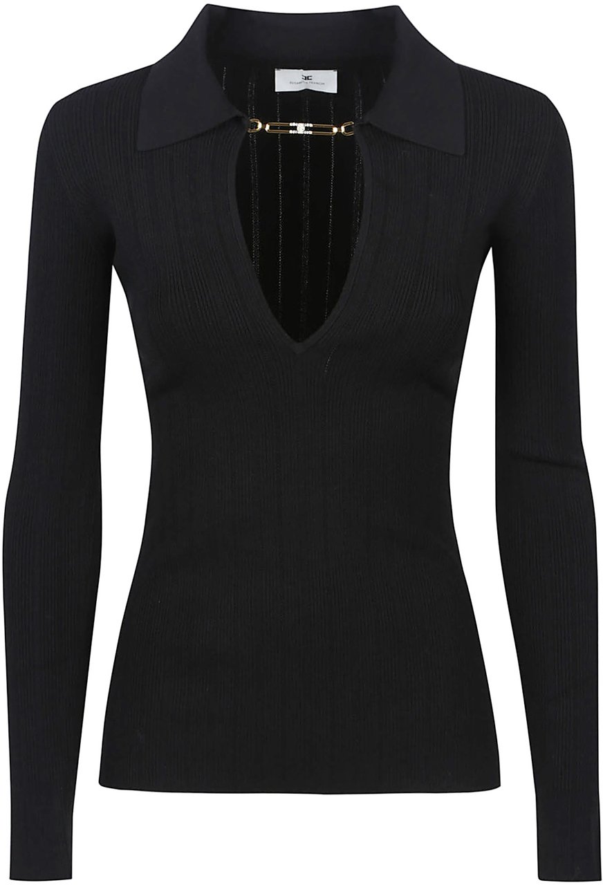 Elisabetta Franchi Tricot Sweater Black Zwart