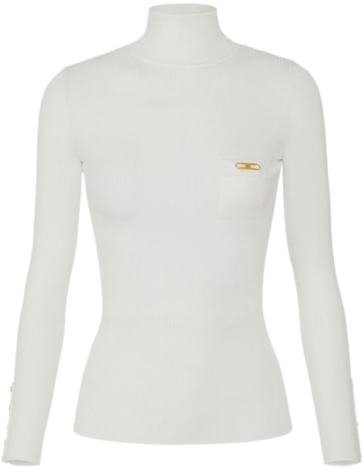 Elisabetta Franchi Sweaters Ivory Wit