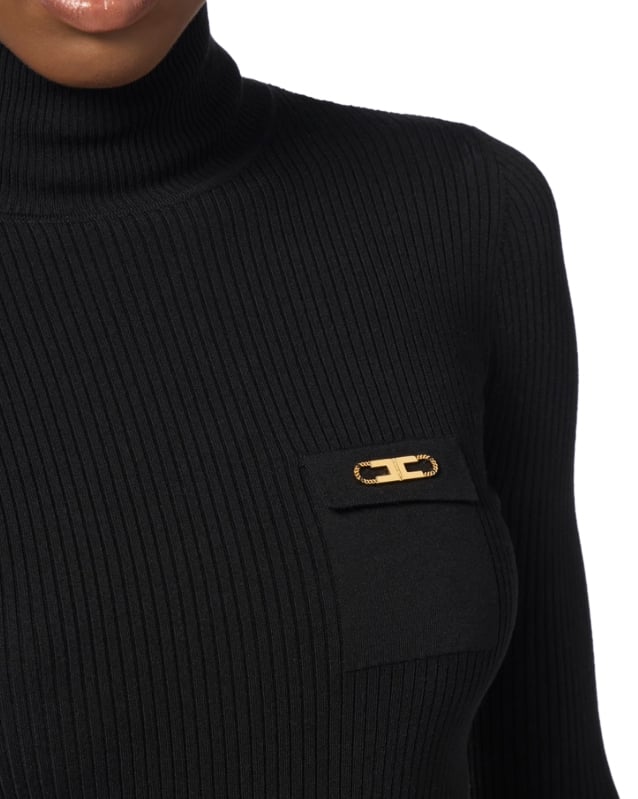 Elisabetta Franchi Sweaters Black Zwart