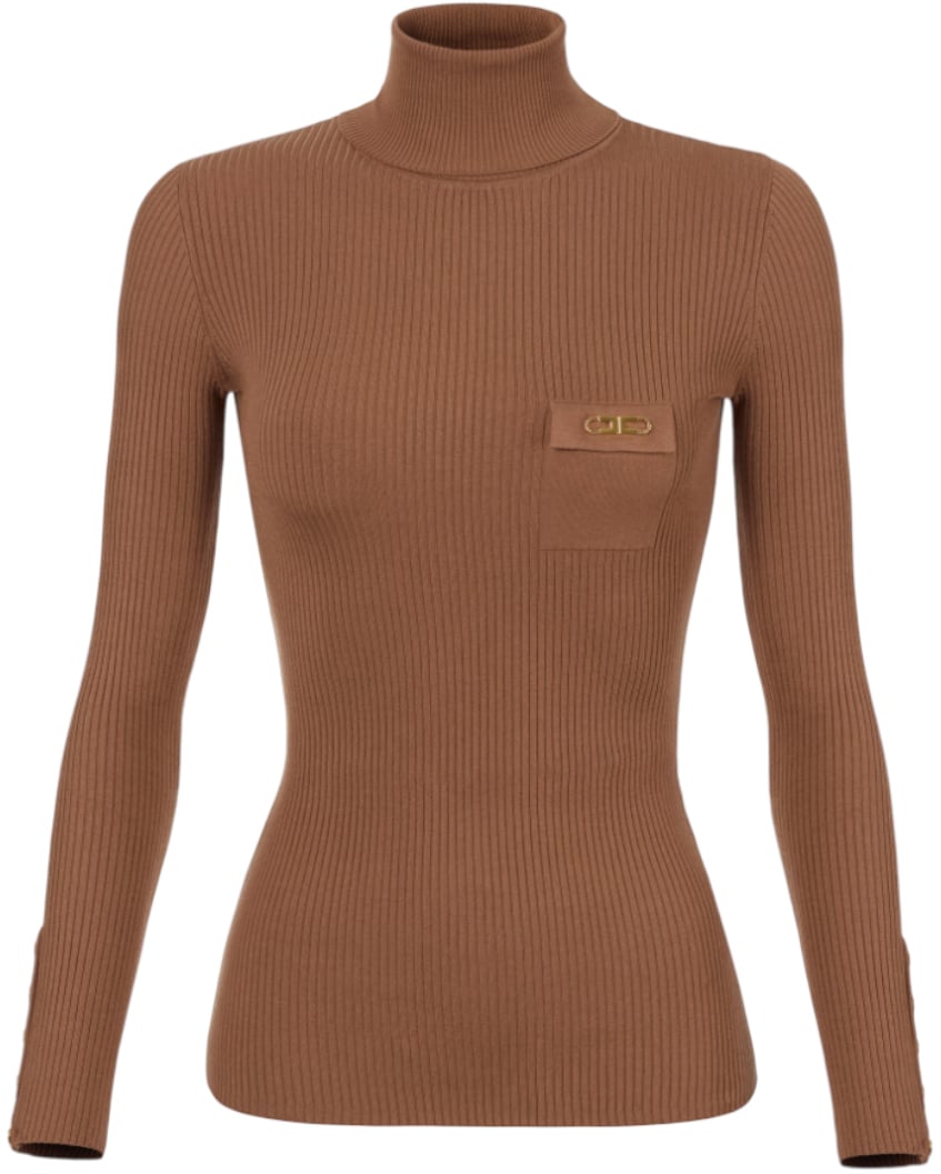 Elisabetta Franchi Sweaters Brown Sugar Bruin