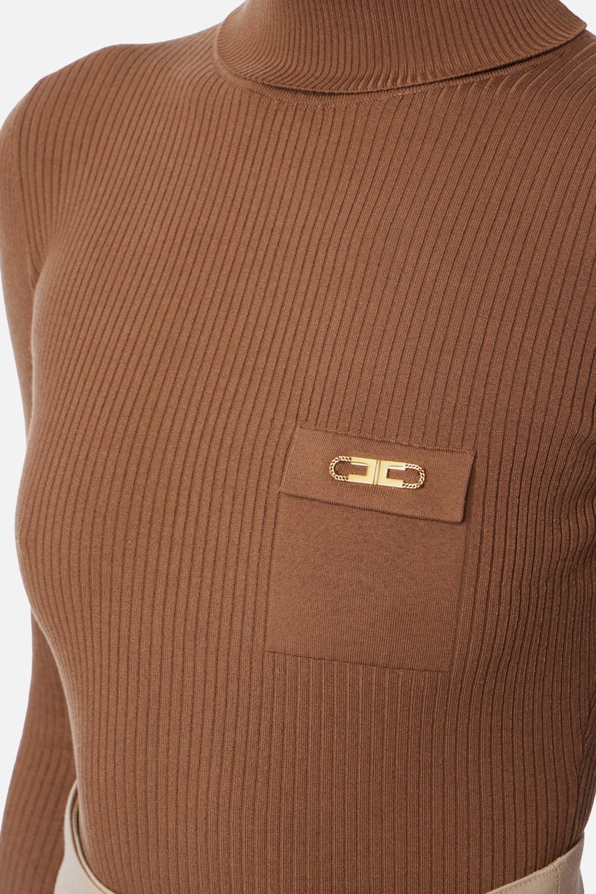 Elisabetta Franchi Sweaters Brown Sugar Bruin