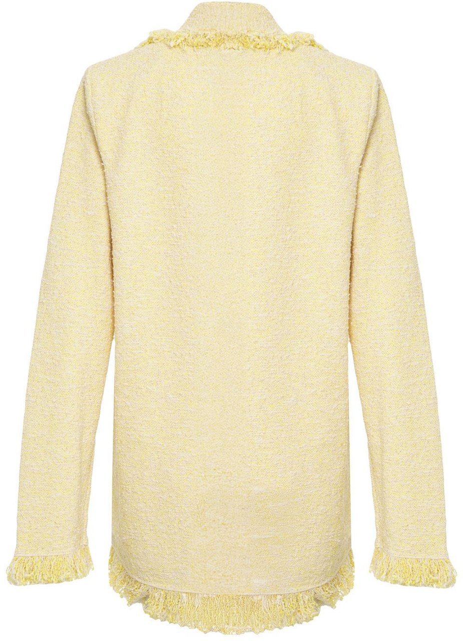 Elisabetta Franchi Bouclé knit blazer Geel