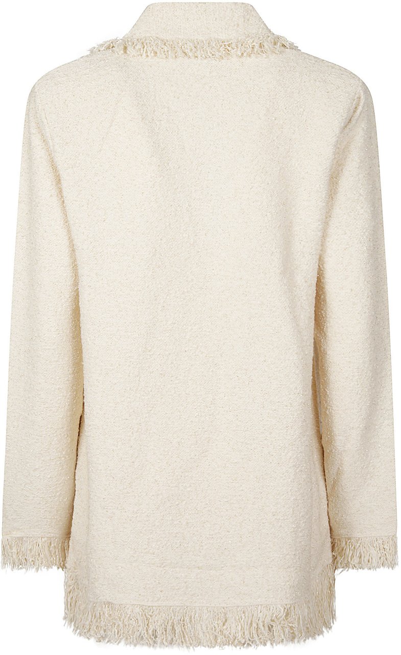 Elisabetta Franchi Long Sleeve Jacket Nude Beige