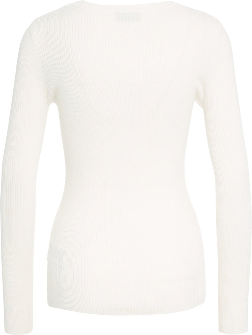 Elisabetta Franchi Ribbed sweater Wit