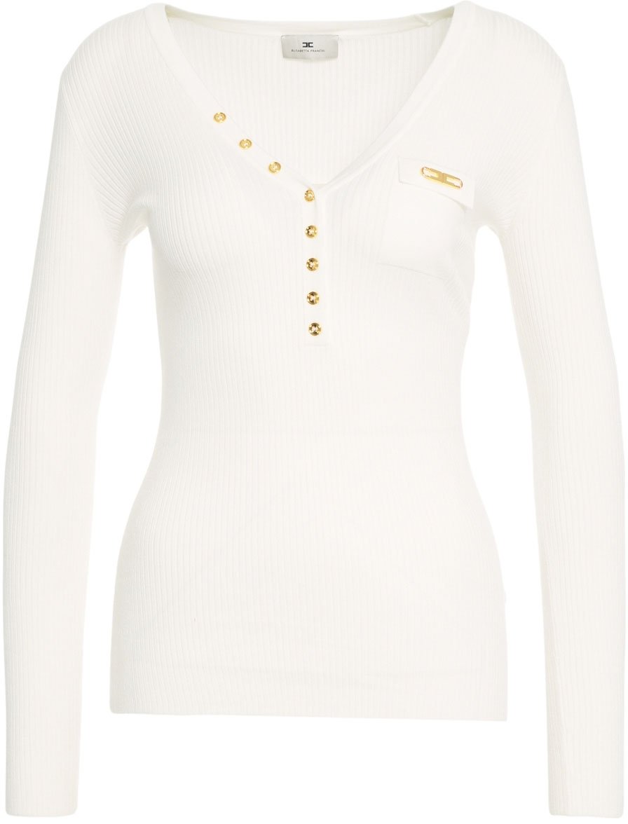 Elisabetta Franchi Maglia a costine Wit