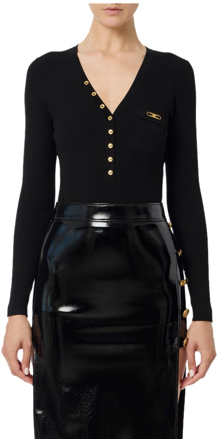 Elisabetta Franchi Sweaters Black Zwart