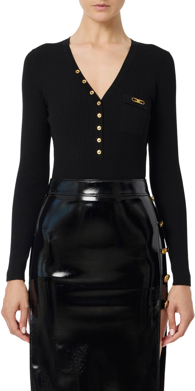 Elisabetta Franchi Sweaters Black Zwart